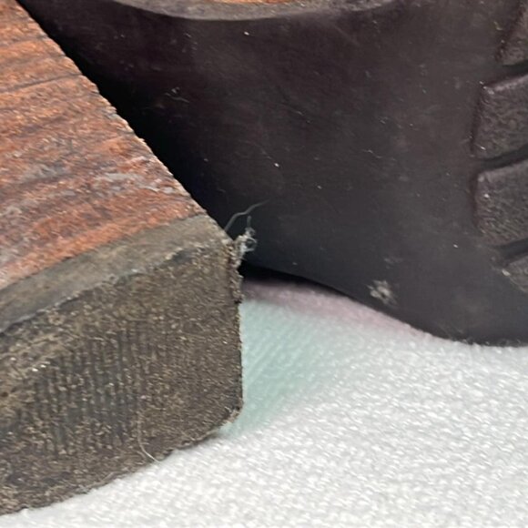 Korks by Kork Ease Brown Leather Zip Wedge Heel Ankle Boots Women's 6M - Picture 12 of 16